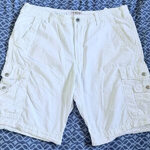 Express White Cargo Shorts